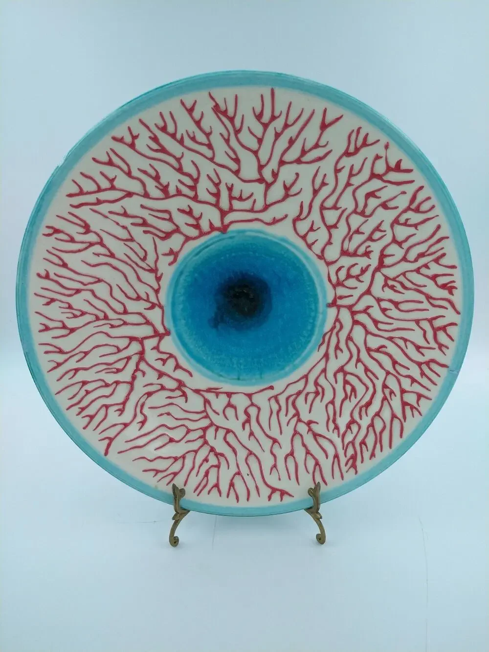 Italian Ceramic Serving Bowl Platter Eyeball Decorative Plate 16